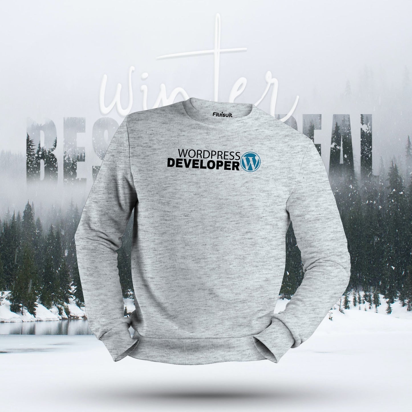 WordPress Developer Text Logo Hoodie & Sweatshirt