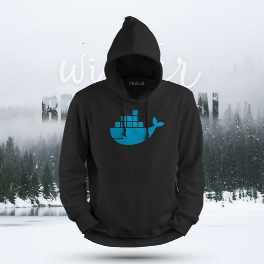 Docker Whale Minimal Logo Hoodie & Sweatshirt