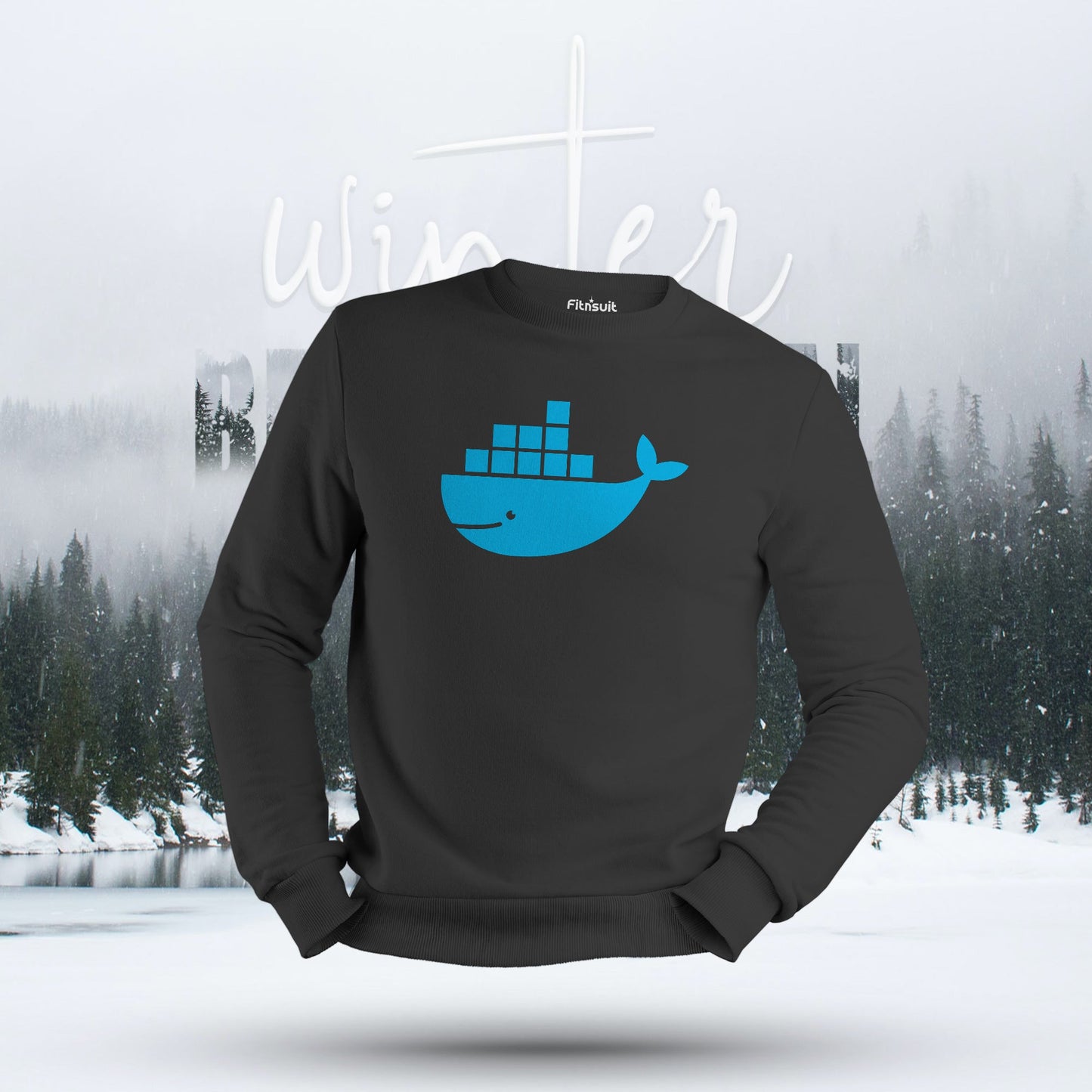 Docker Whale Minimal Logo Hoodie & Sweatshirt