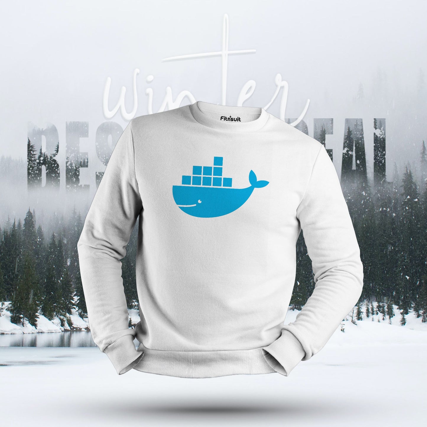 Docker Whale Minimal Logo Hoodie & Sweatshirt