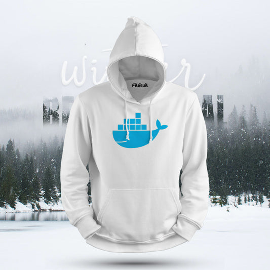 Docker Whale Minimal Logo Hoodie & Sweatshirt