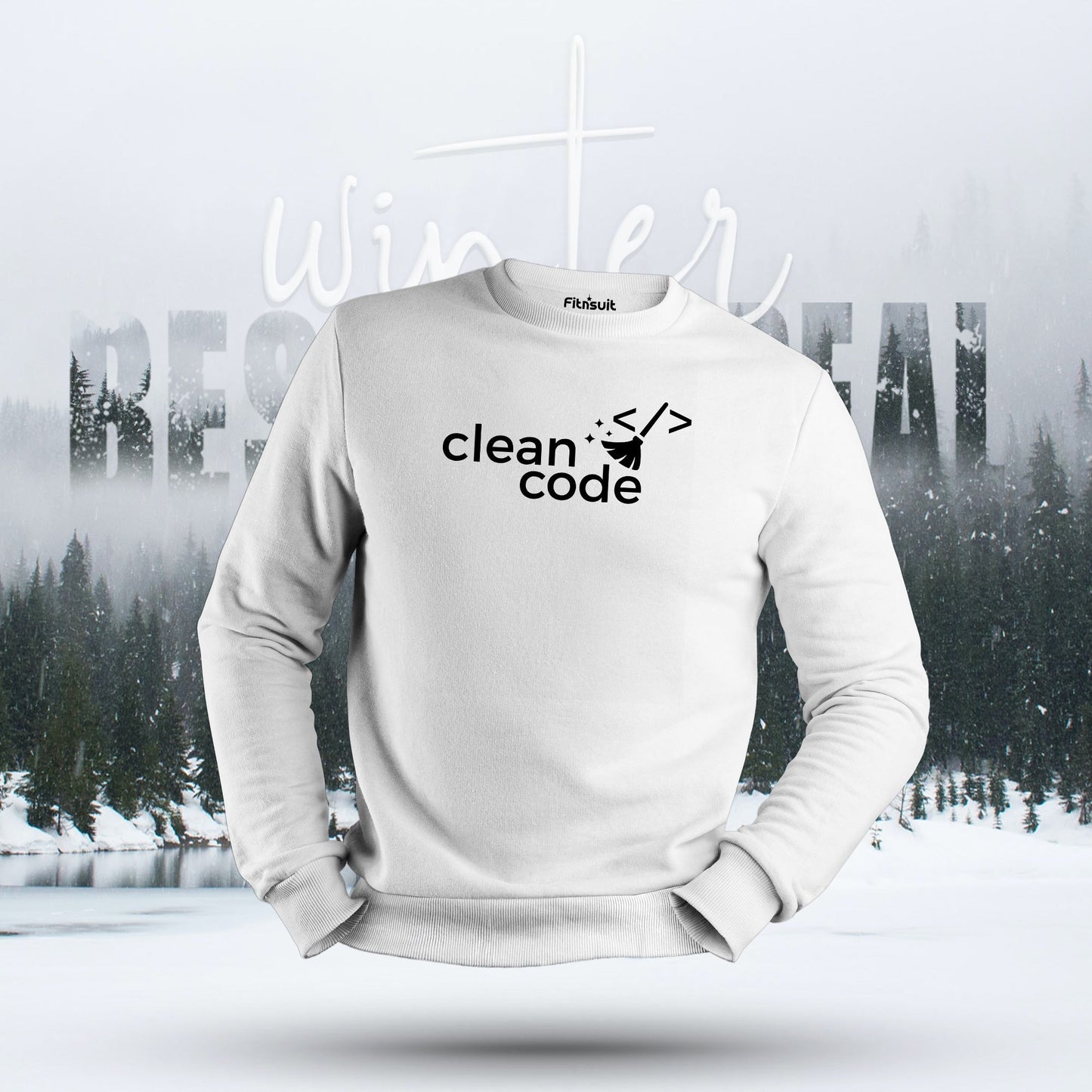 Clean Code Developer Text Design Hoodie & Sweatshirt