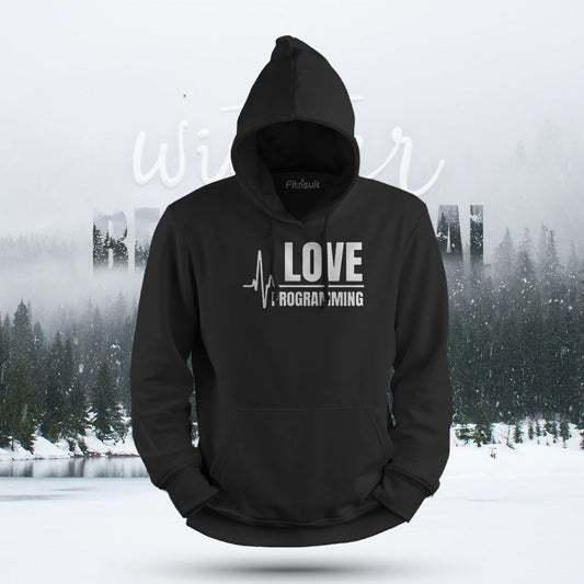 Love Programming Heartbeat Line Hoodie & Sweatshirt