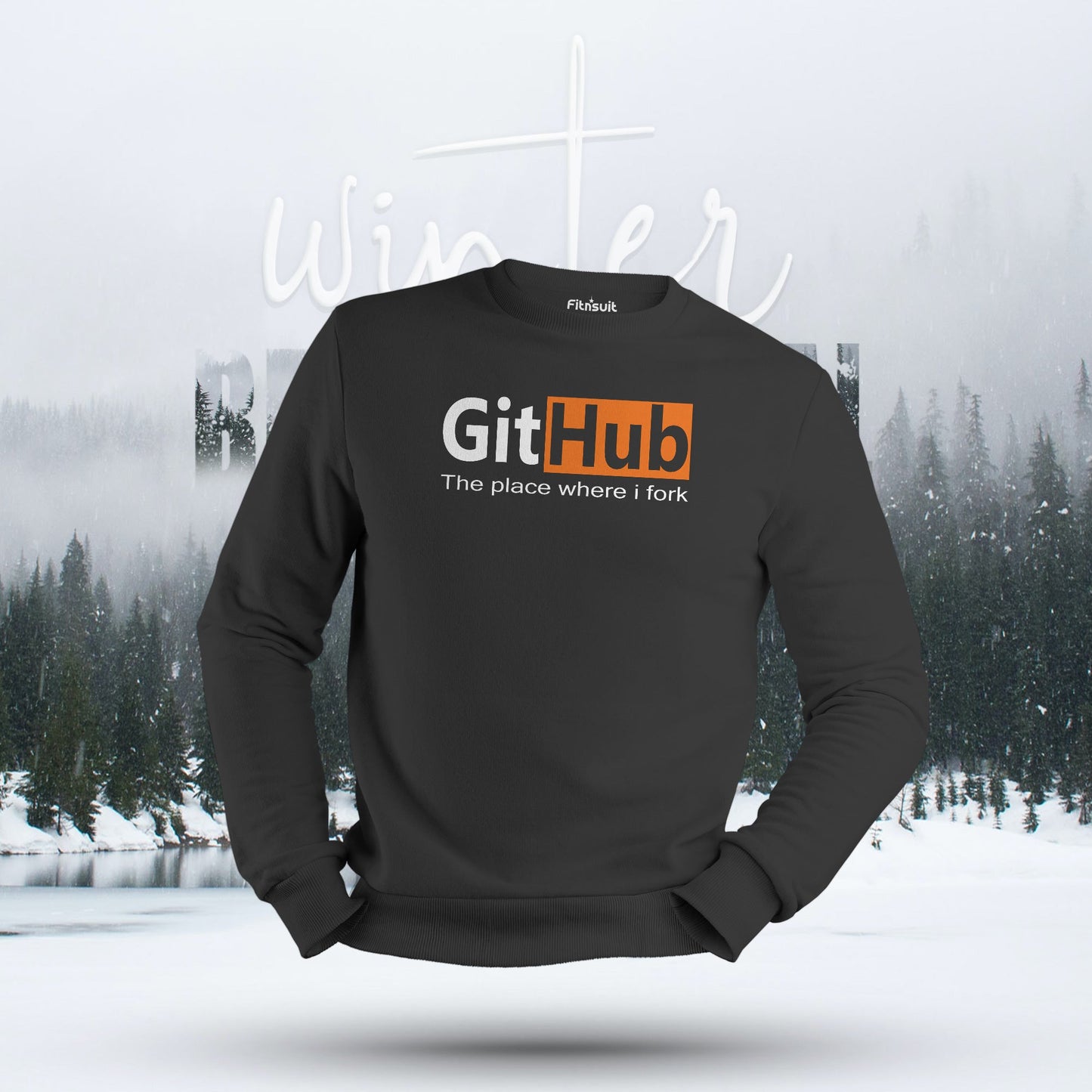 GitHub The Place Where I Fork Hoodie & Sweatshirt