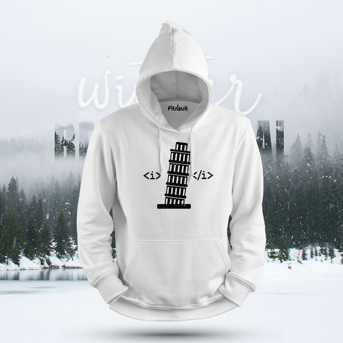 Italic Tags Leaning Tower of Pisa Hoodie & Sweatshirt