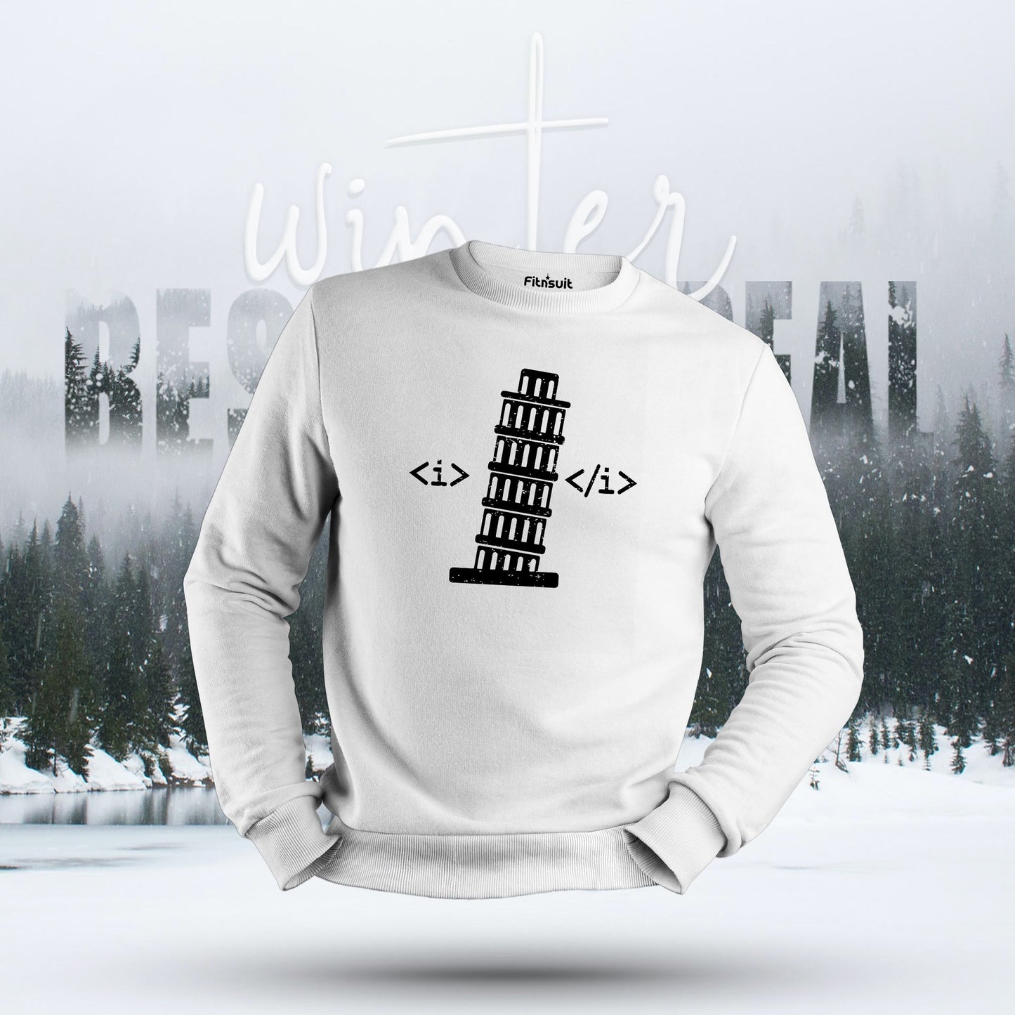 Italic Tags Leaning Tower of Pisa Hoodie & Sweatshirt