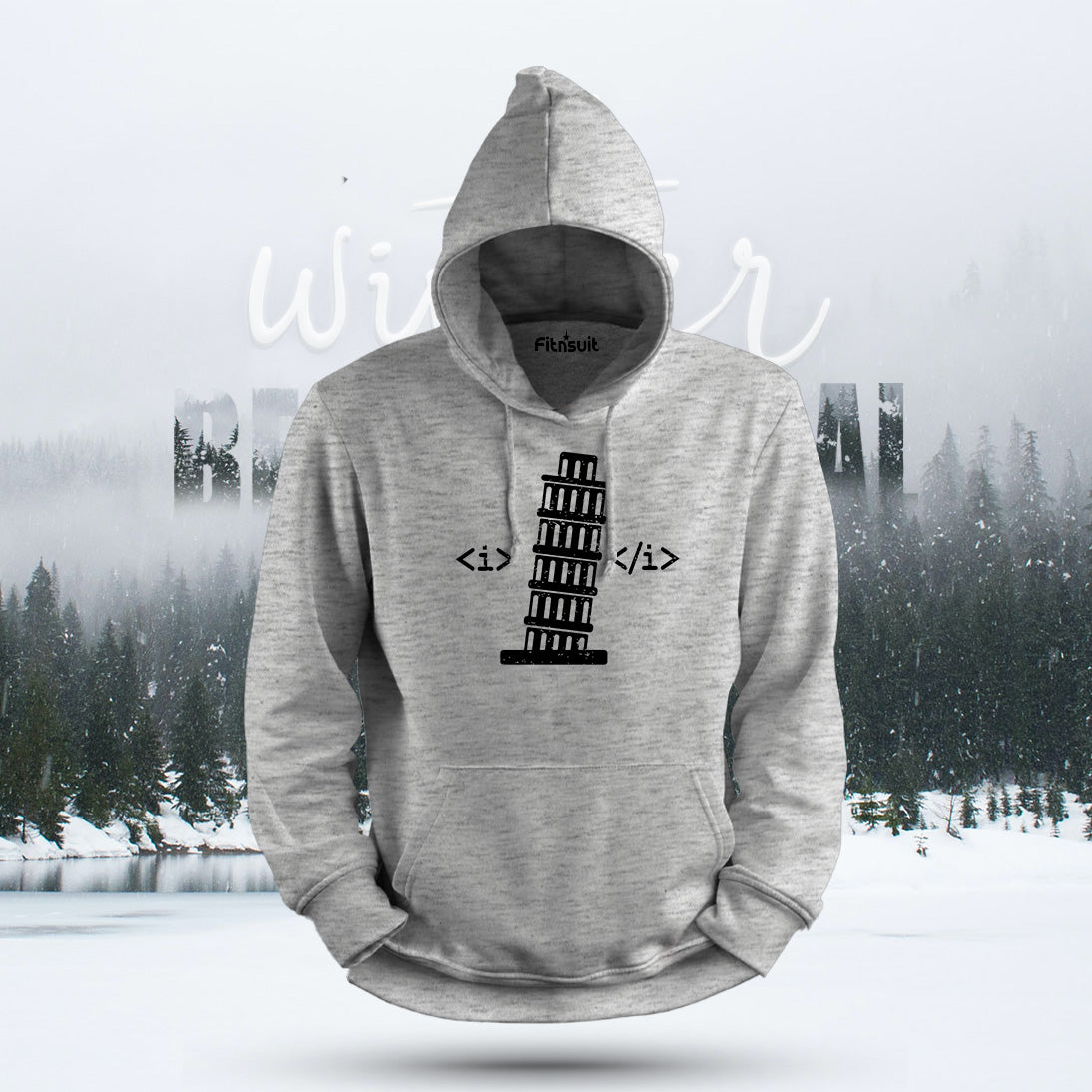 Italic Tags Leaning Tower of Pisa Hoodie & Sweatshirt