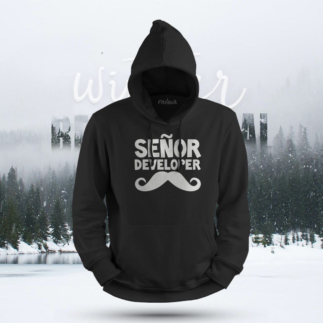 Señor Developer Mustache Logo Hoodie & Sweatshirt