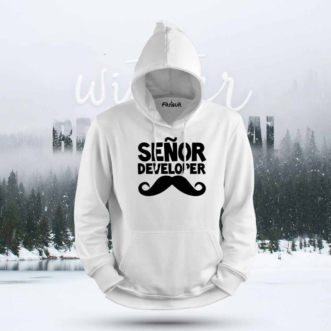 Señor Developer Mustache Logo Hoodie & Sweatshirt