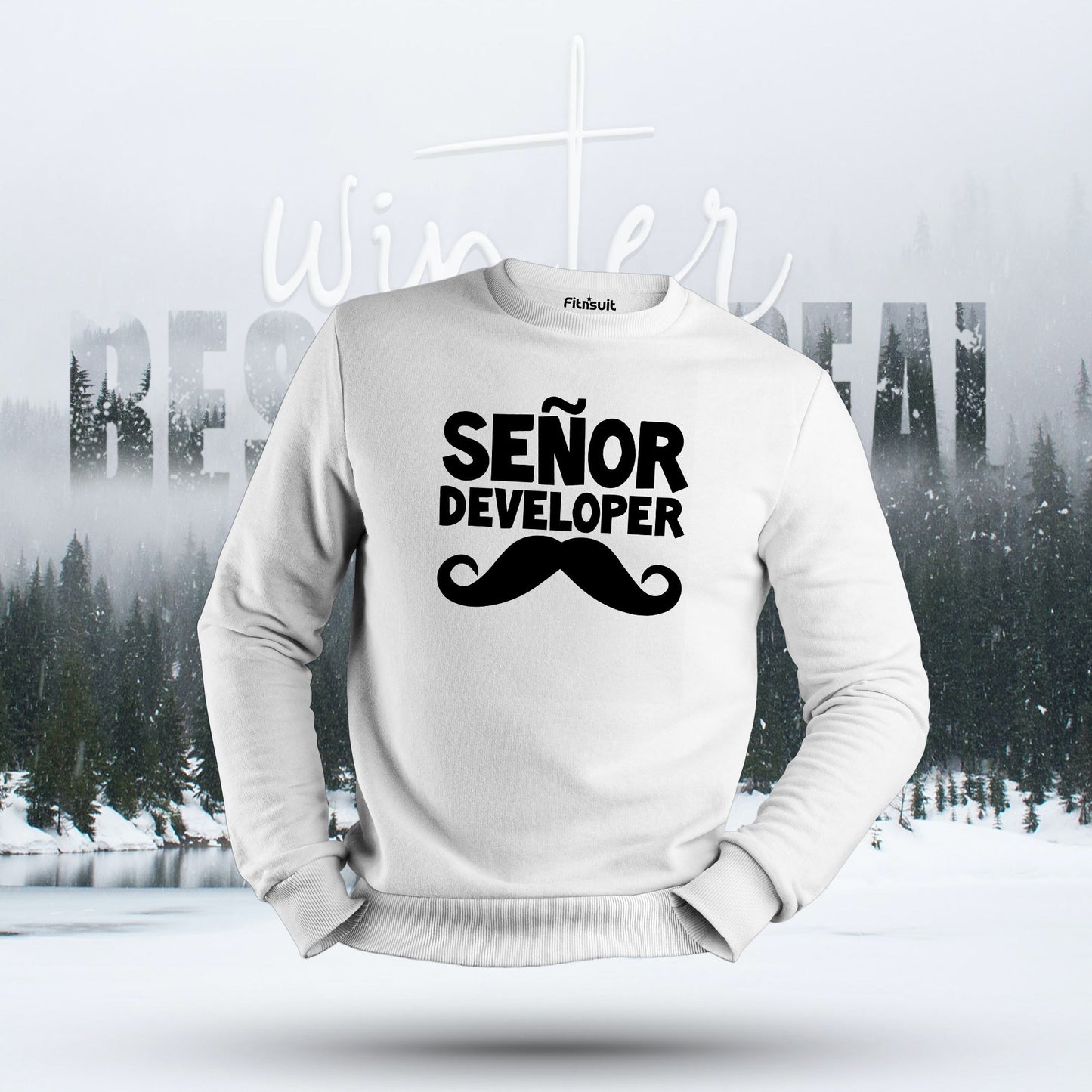Señor Developer Mustache Logo Hoodie & Sweatshirt