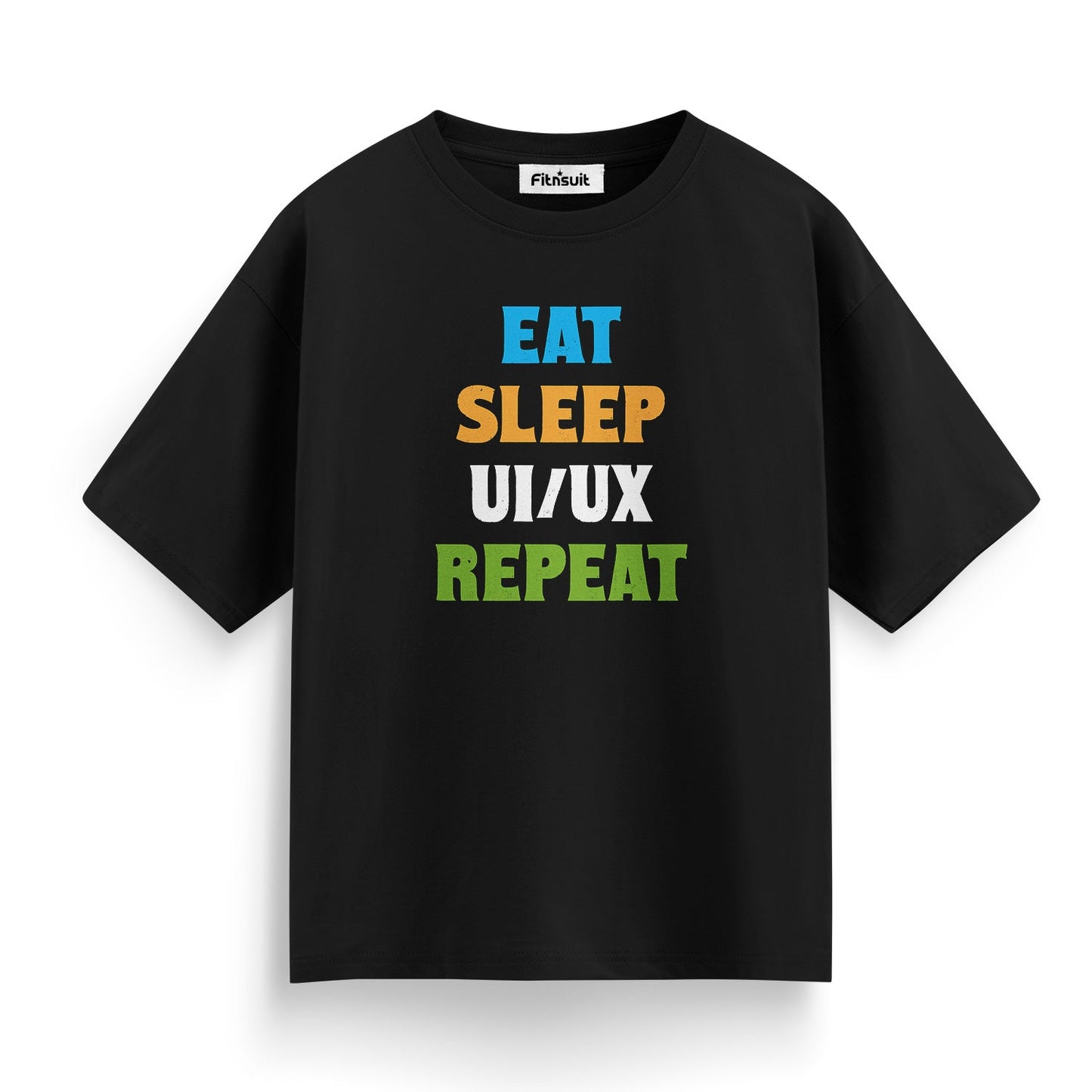 Eat Sleep UI/UX Repeat Color Text UI UX Designer T-Shirt
