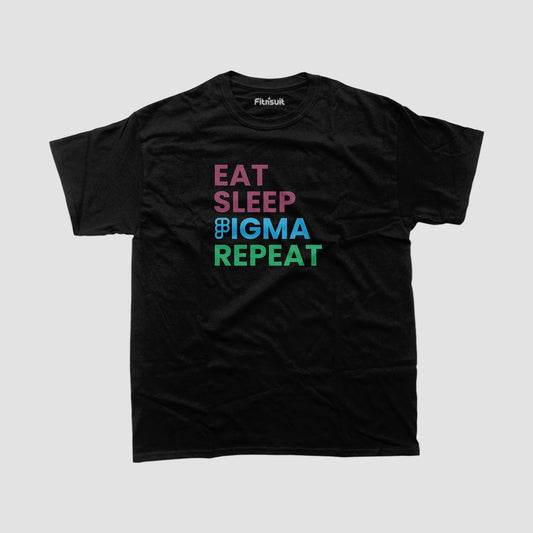 Eat Sleep Figma Repeat UI UX Designer T-Shirt