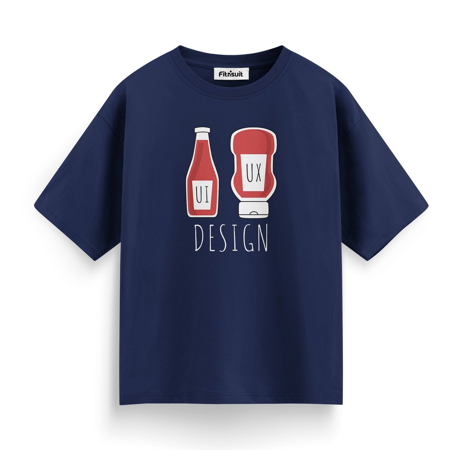UI UX Design with Ketchup Bottles UI UX Designer T-Shirt