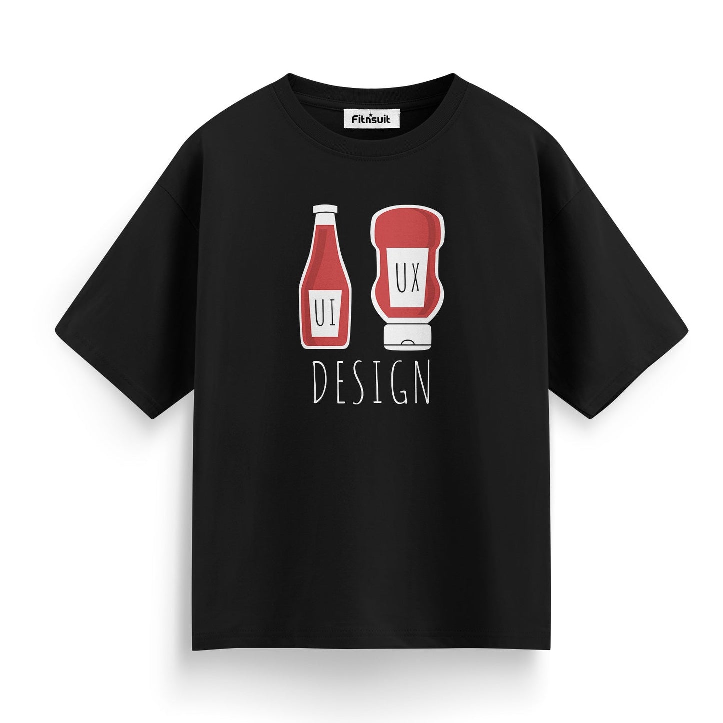 UI UX Design with Ketchup Bottles UI UX Designer T-Shirt