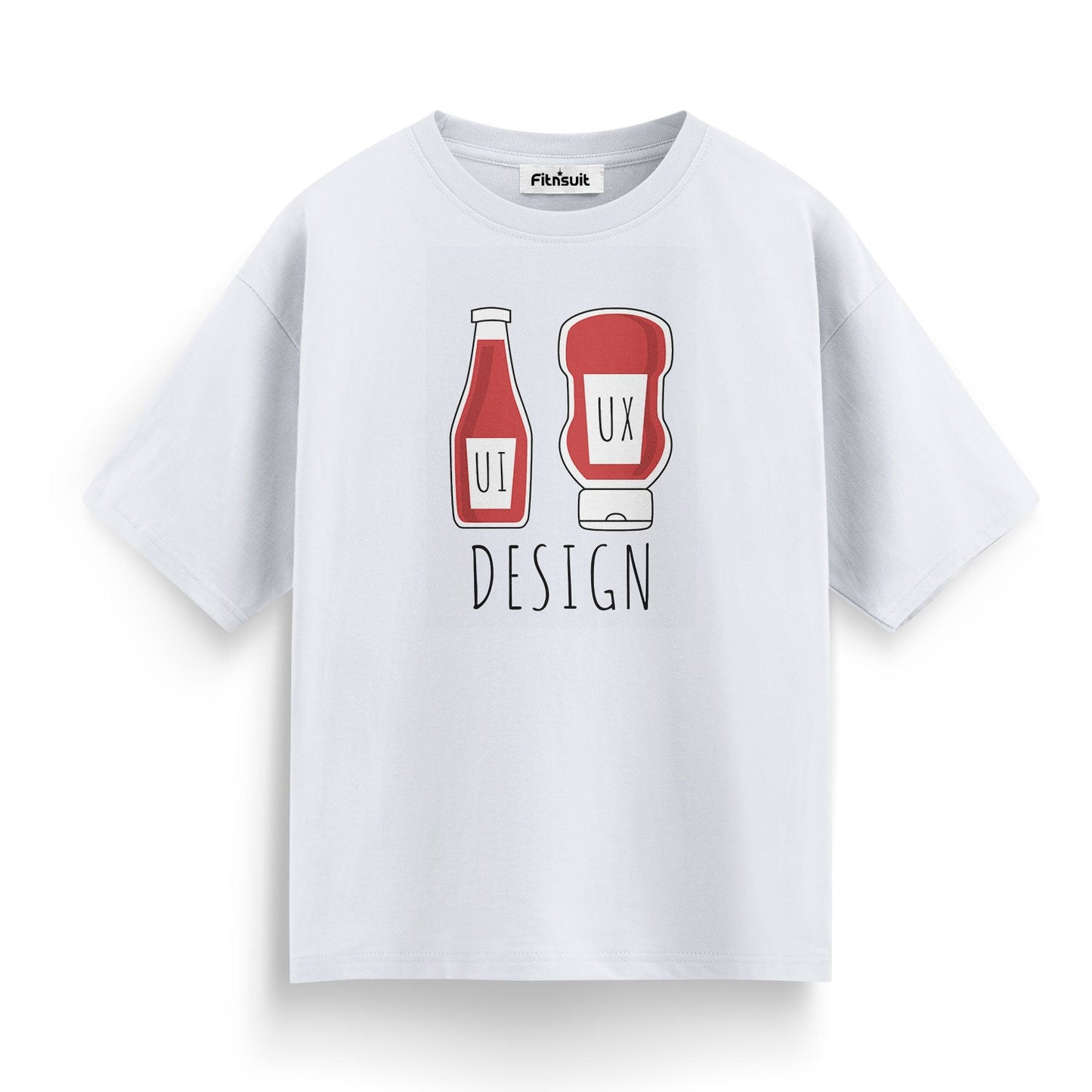 UI UX Design with Ketchup Bottles UI UX Designer T-Shirt