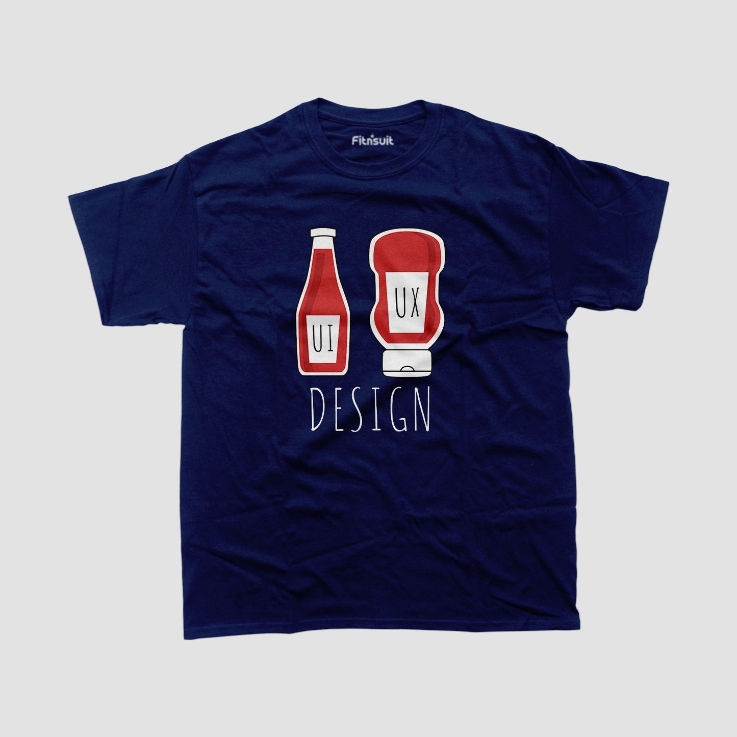 UI UX Design with Ketchup Bottles UI UX Designer T-Shirt