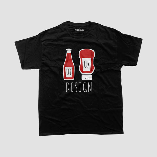 UI UX Design with Ketchup Bottles UI UX Designer T-Shirt