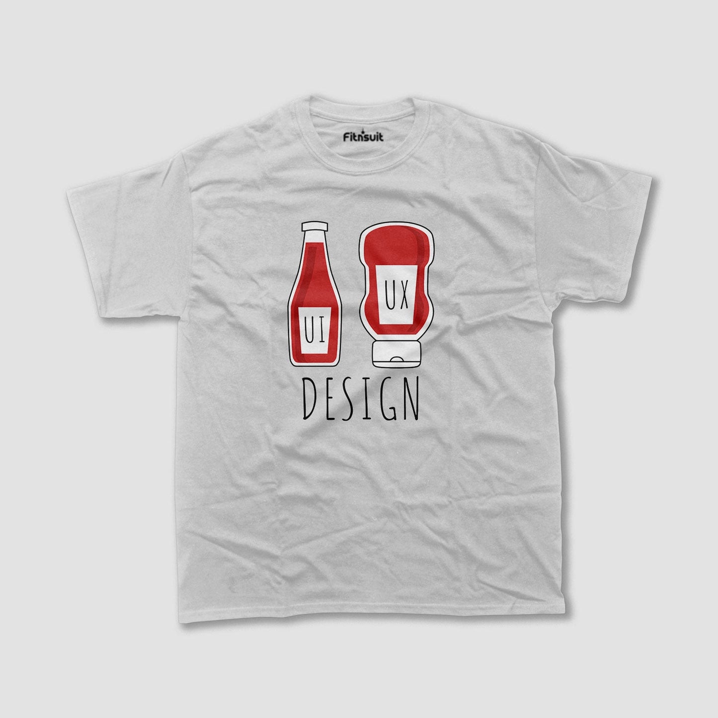 UI UX Design with Ketchup Bottles UI UX Designer T-Shirt
