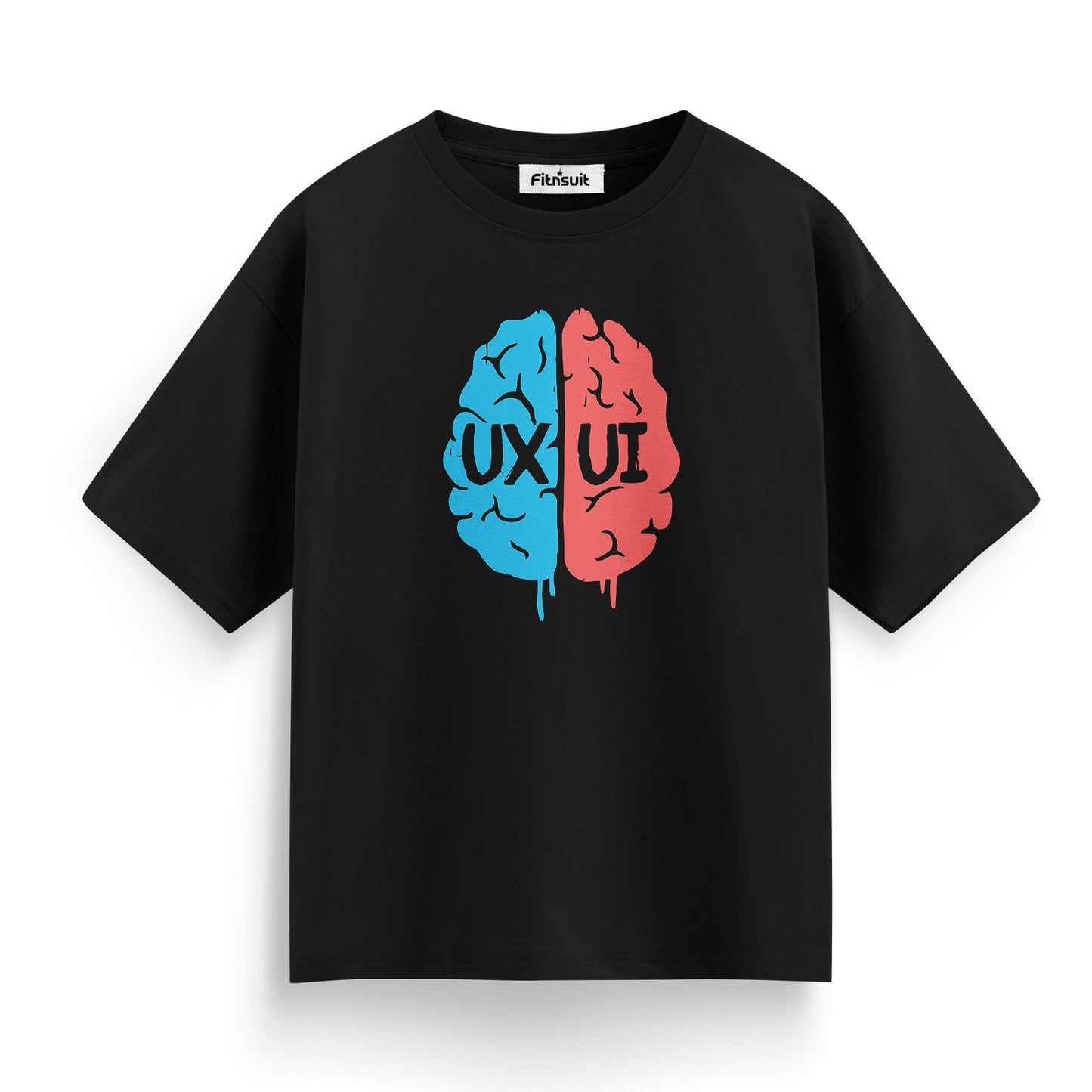 UX UI Brain Left vs Right Half UI UX Designer T-Shirt