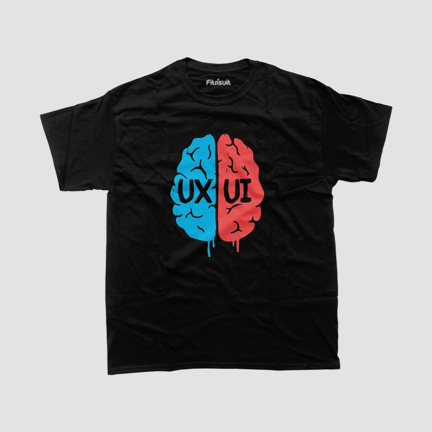 UX UI Brain Left vs Right Half UI UX Designer T-Shirt