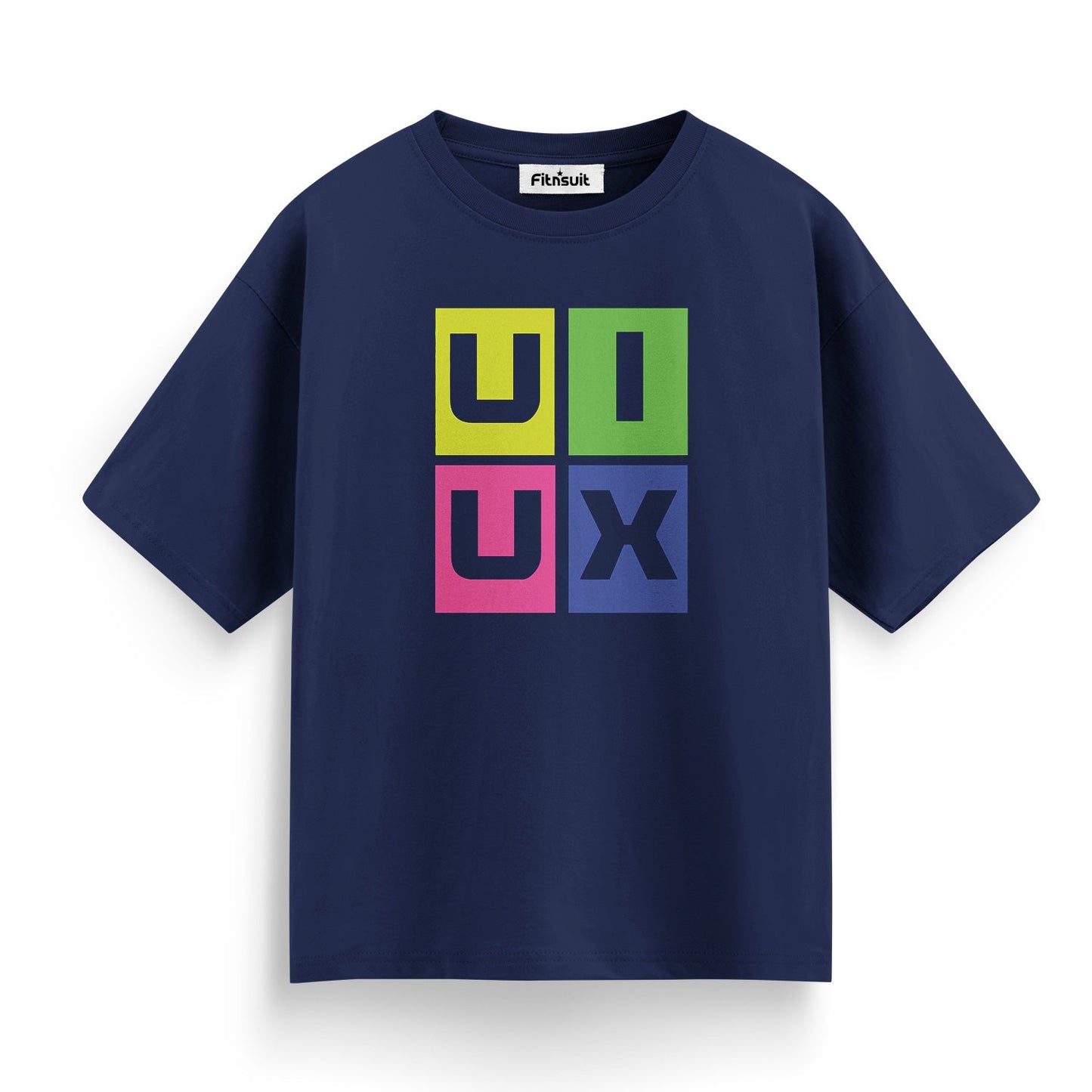 UI UX Neon Grid Color Blocks UI UX Designer T-Shirt