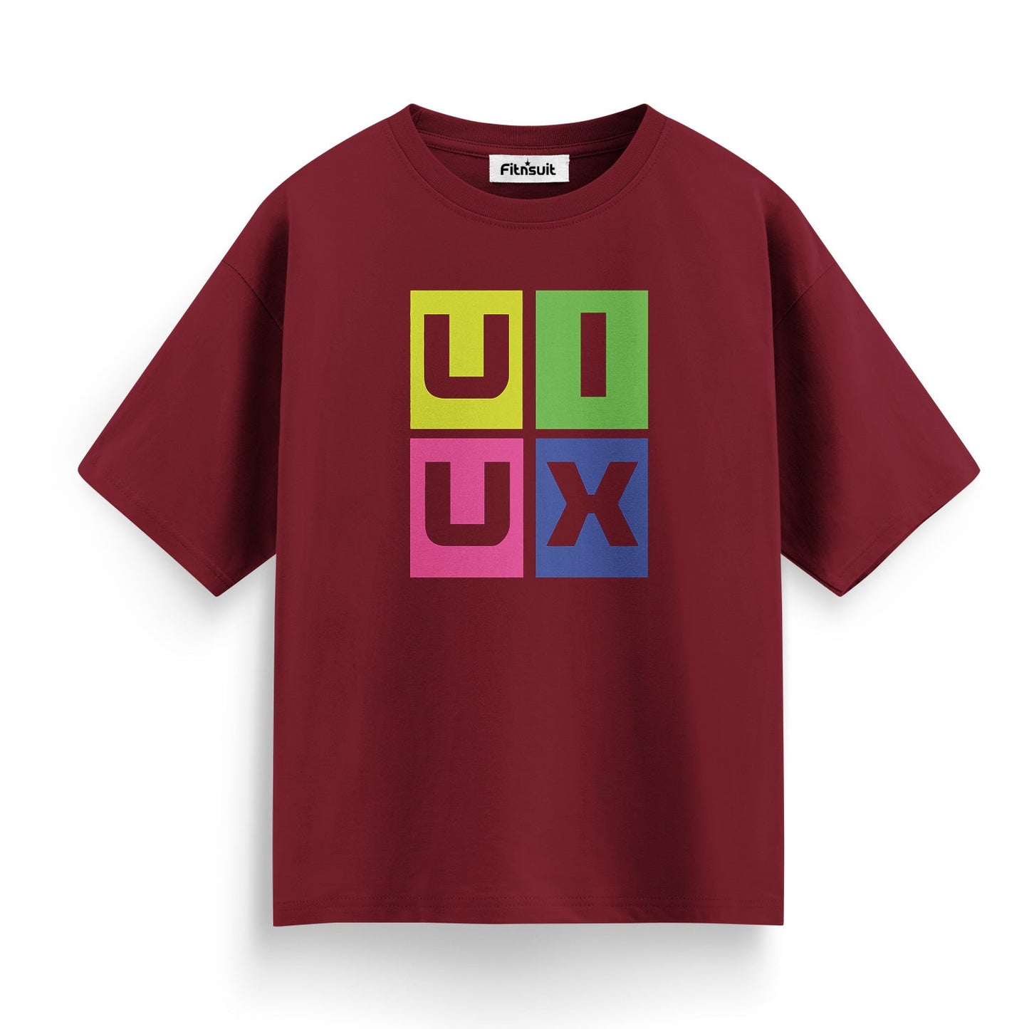 UI UX Neon Grid Color Blocks UI UX Designer T-Shirt