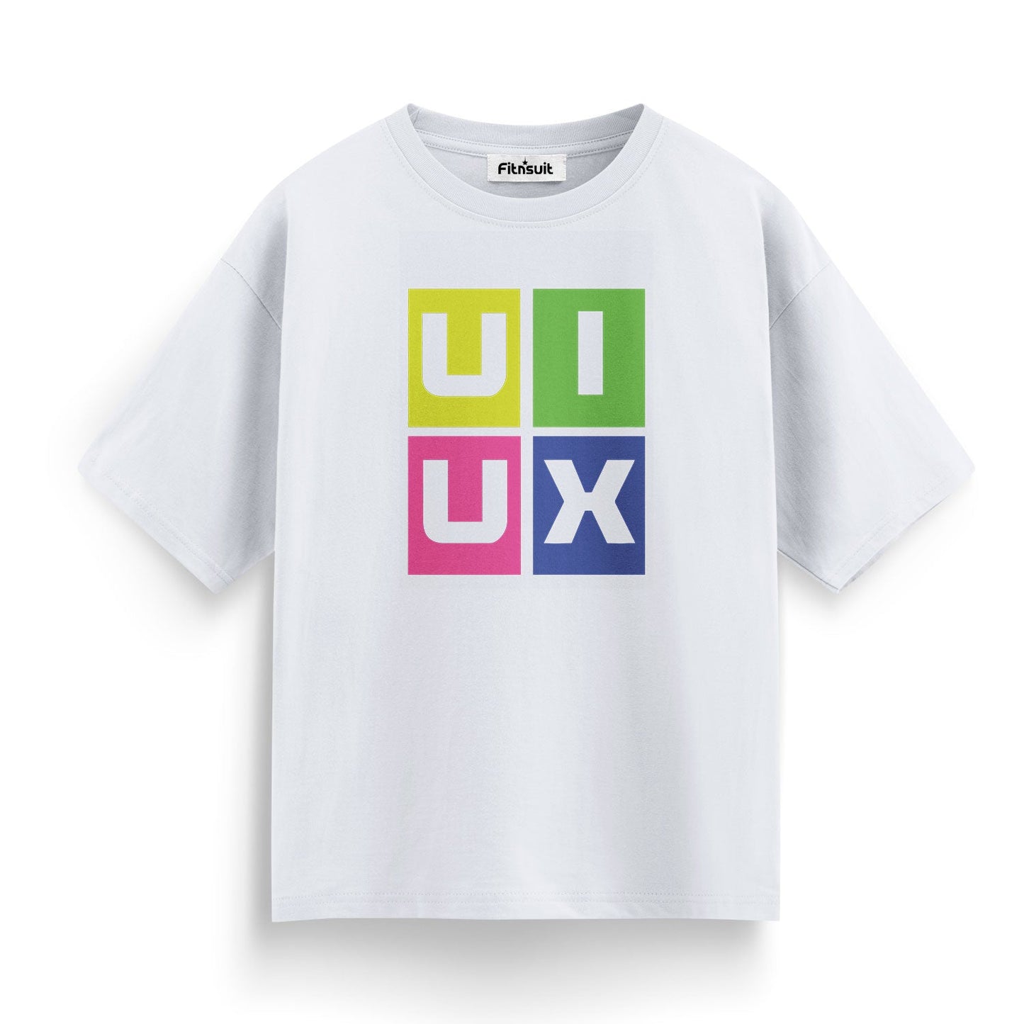 UI UX Neon Grid Color Blocks UI UX Designer T-Shirt