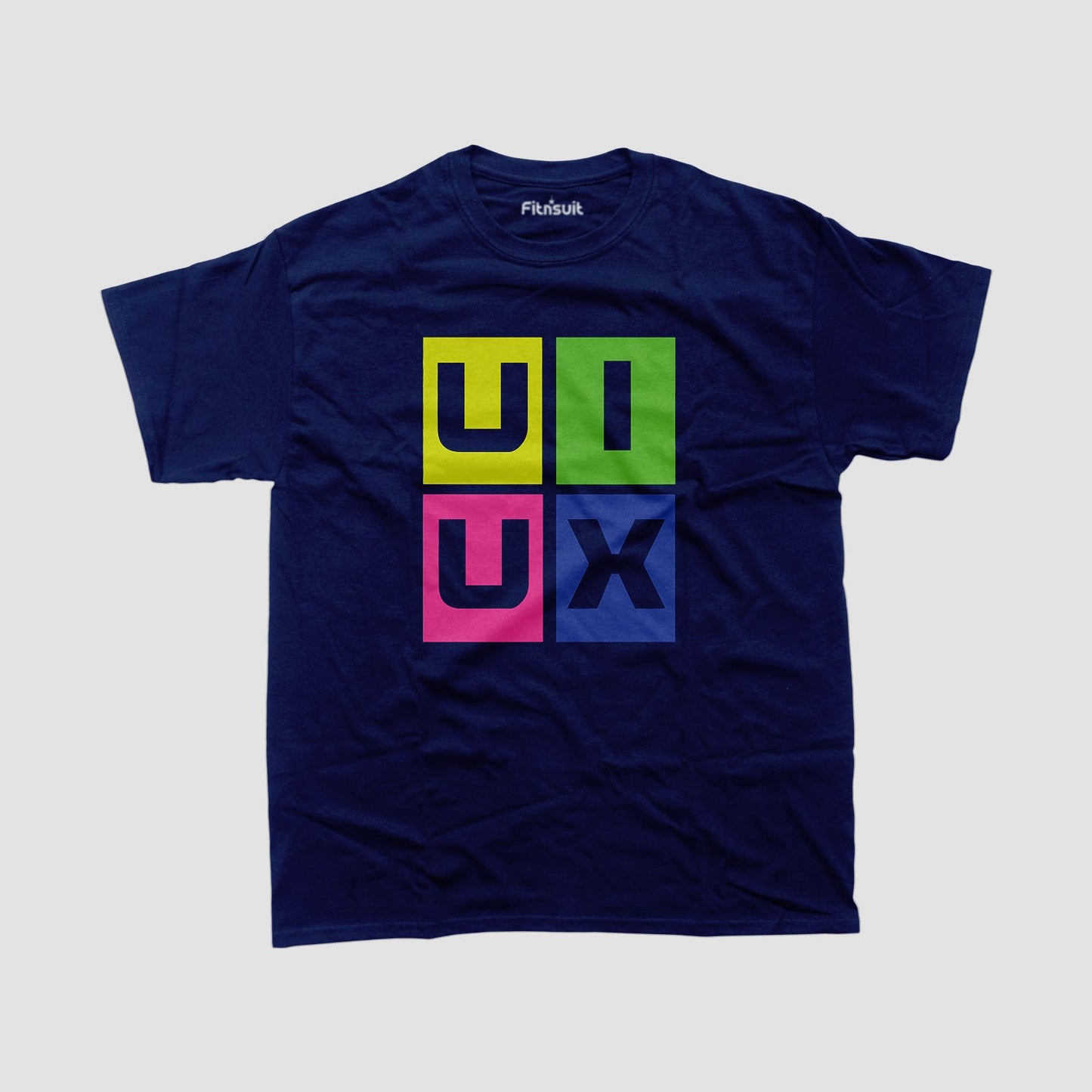 UI UX Neon Grid Color Blocks UI UX Designer T-Shirt