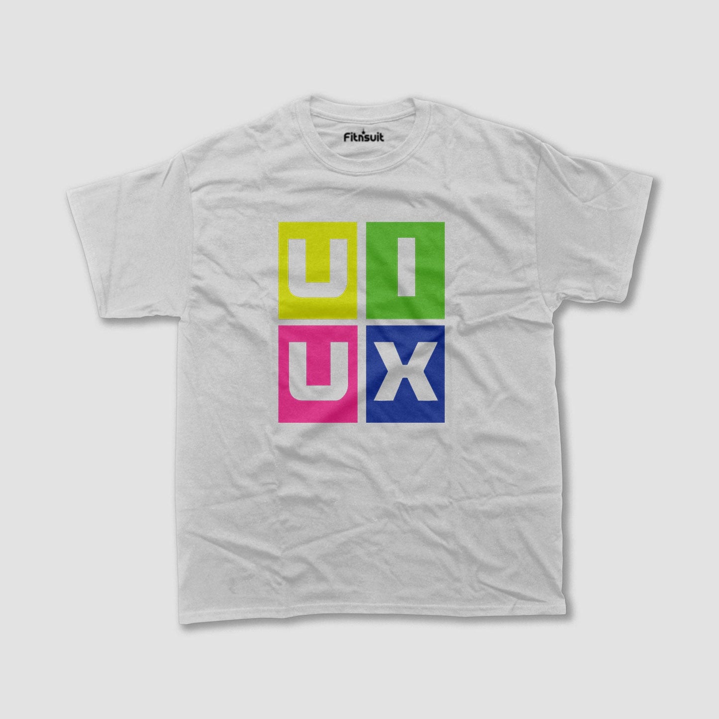 UI UX Neon Grid Color Blocks UI UX Designer T-Shirt