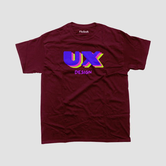 UX Design 3D Pop Text Style UI UX Designer T-Shirt