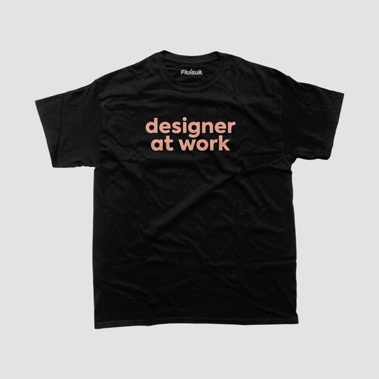Designer at Work Simple Bold Text UI UX Designer T-Shirt